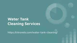 Water Tank Cleaning Services in Abu Dhabi