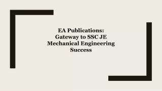 ea publications gateway to ssc je mechanical