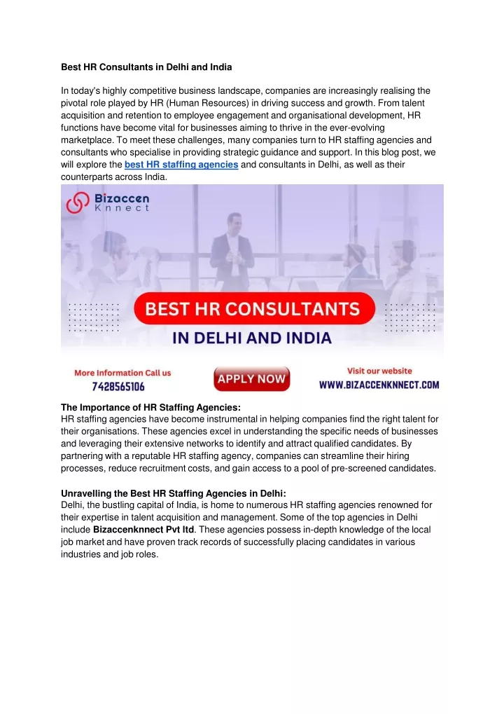 best hr consultants in delhi and india in today