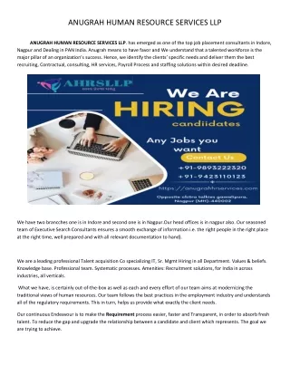 anugrah human resource services llp