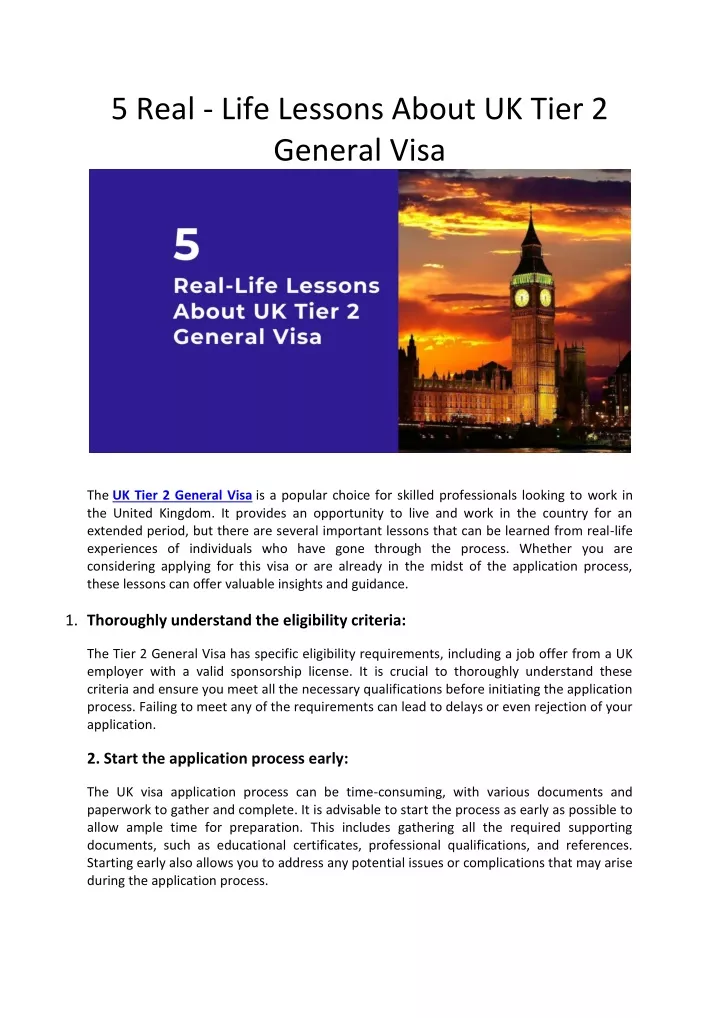 5 real life lessons about uk tier 2 general visa