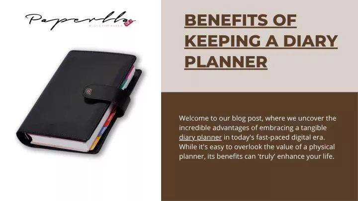 benefits of keeping a diary planner