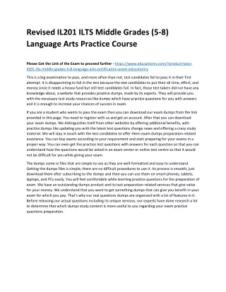 revised il201 ilts middle grades 5 8 language