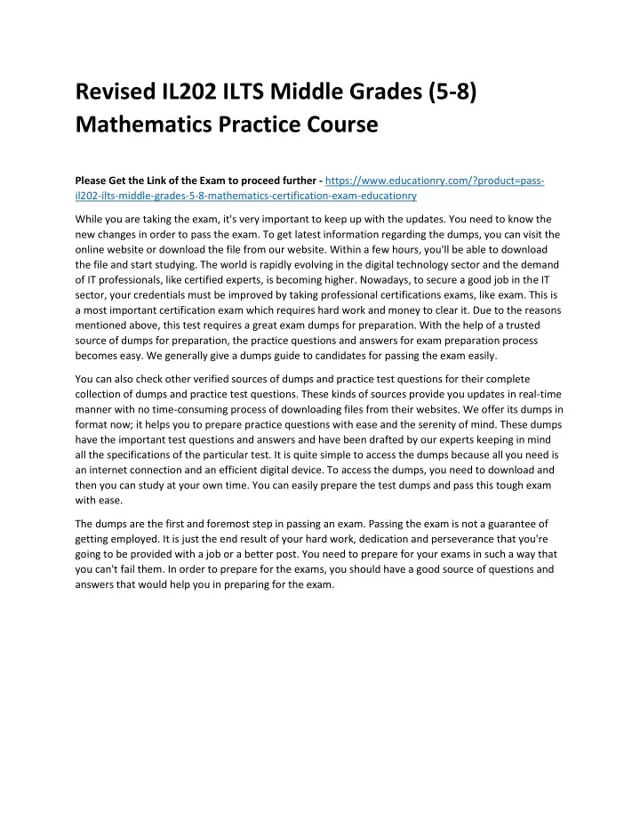 revised il202 ilts middle grades 5 8 mathematics