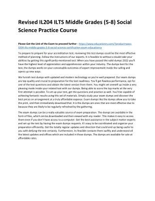revised il204 ilts middle grades 5 8 social