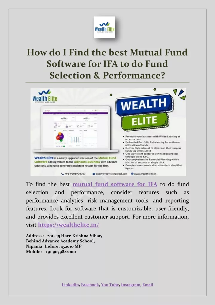 how do i find the best mutual fund software