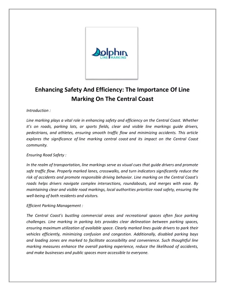 enhancing safety and efficiency the importance