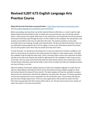 revised il207 ilts english language arts practice