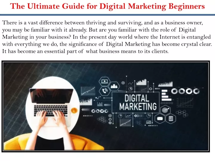 the ultimate guide for digital marketing beginners