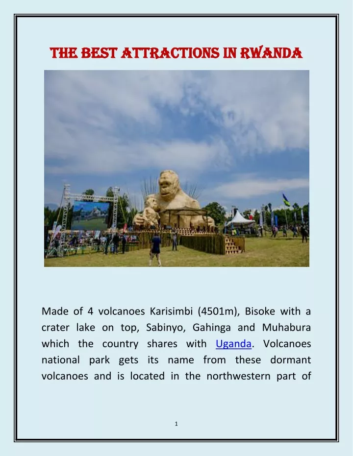 the best attractions in rwanda the best