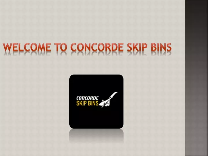 welcome to concorde skip bins