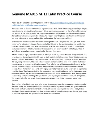 genuine ma015 mtel latin practice course