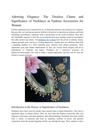 Timeless Elegance: Discover Exquisite Indian Wedding Necklaces for Women