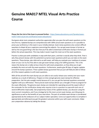 genuine ma017 mtel visual arts practice course