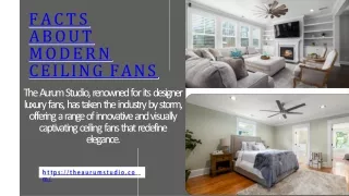 Facts about Modern Ceiling Fans