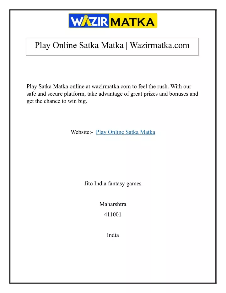 play online satka matka wazirmatka com