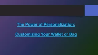 The Power of Personalization