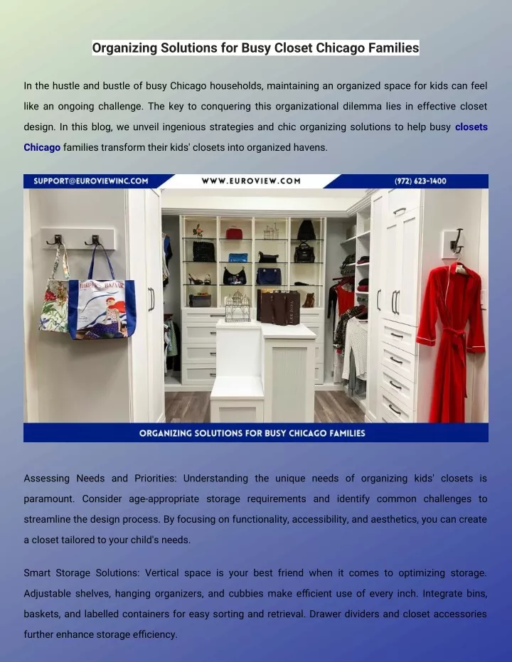 organizing solutions for busy closet chicago
