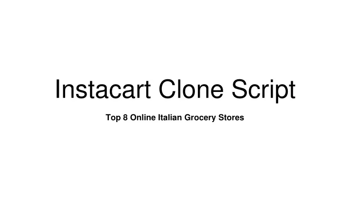 instacart clone script