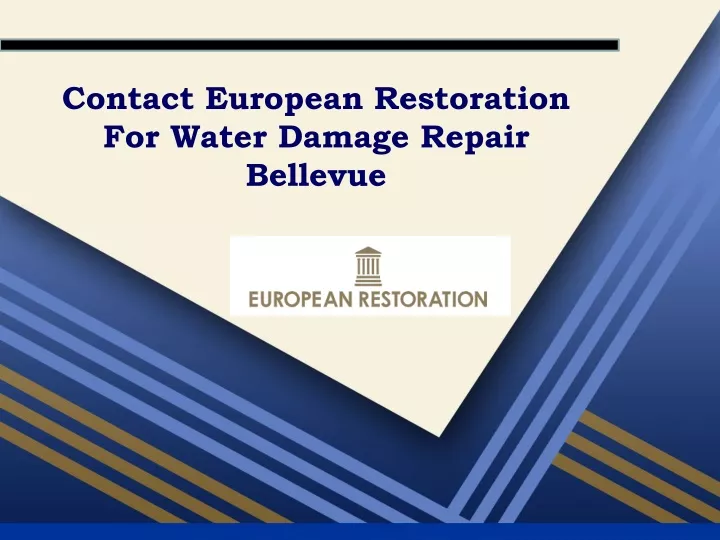 contact european restoration for water damage