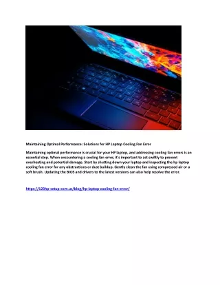maintaining optimal performance solutions