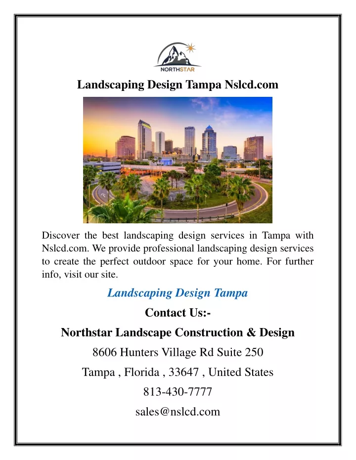 landscaping design tampa nslcd com