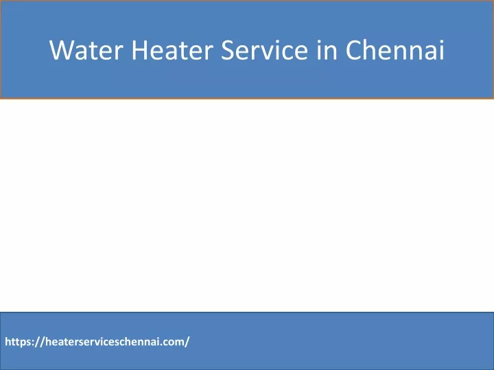 water heater service in chennai