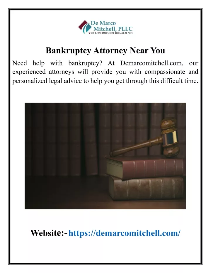 bankruptcy attorney near you