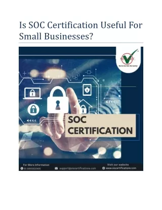 is soc certification useful for small businesses