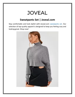 Sweatpants Set  Joveal