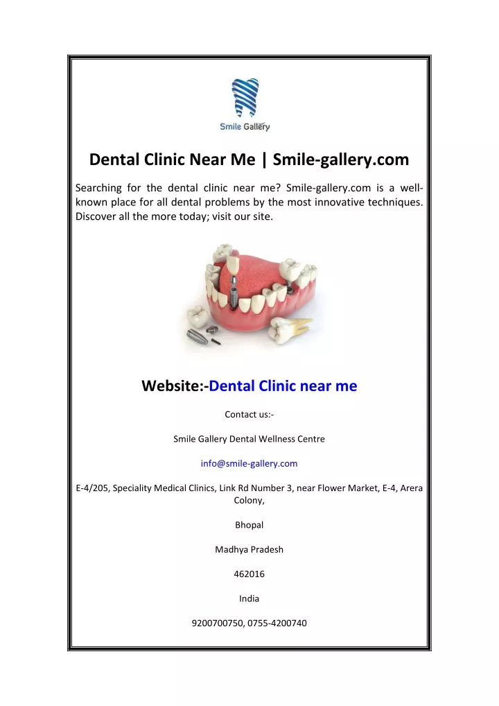 dental clinic near me smile gallery com