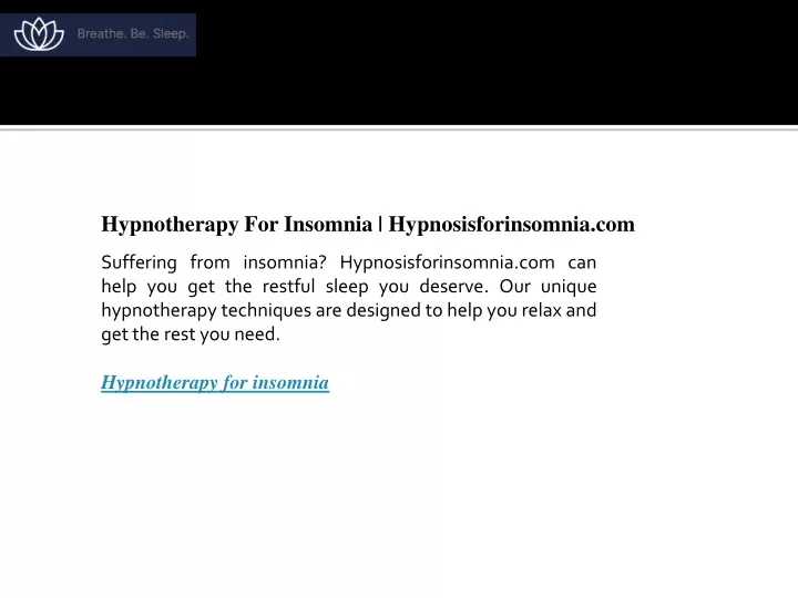 hypnotherapy for insomnia hypnosisforinsomnia com