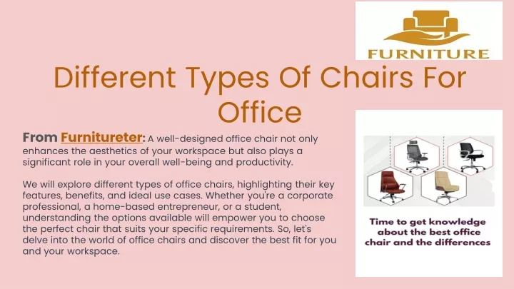 different types of chairs for office