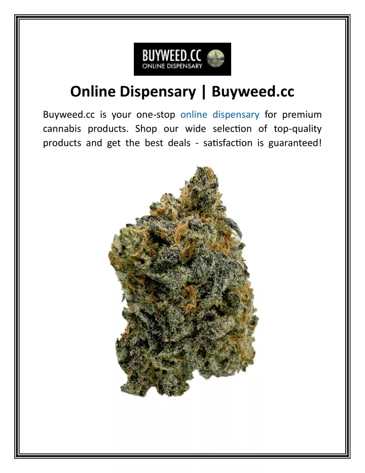 online dispensary buyweed cc