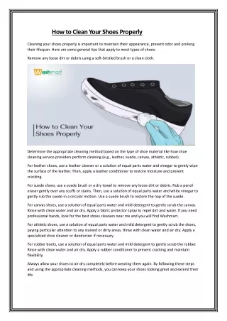 How to Clean Your Shoes Properly