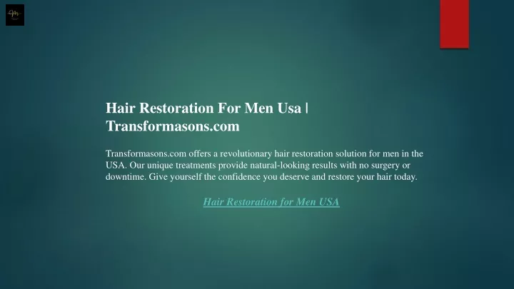 hair restoration for men usa transformasons