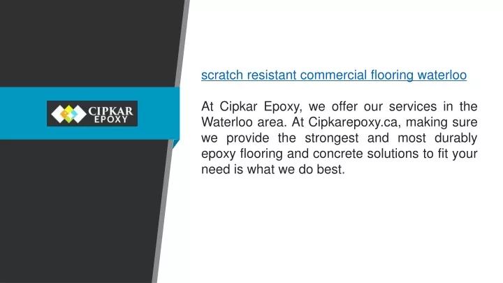 scratch resistant commercial flooring waterloo