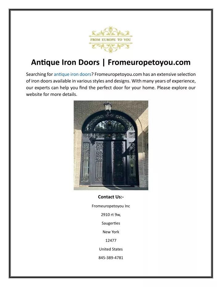 antique iron doors fromeuropetoyou com