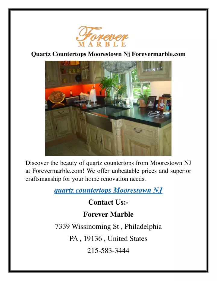 quartz countertops moorestown nj forevermarble com