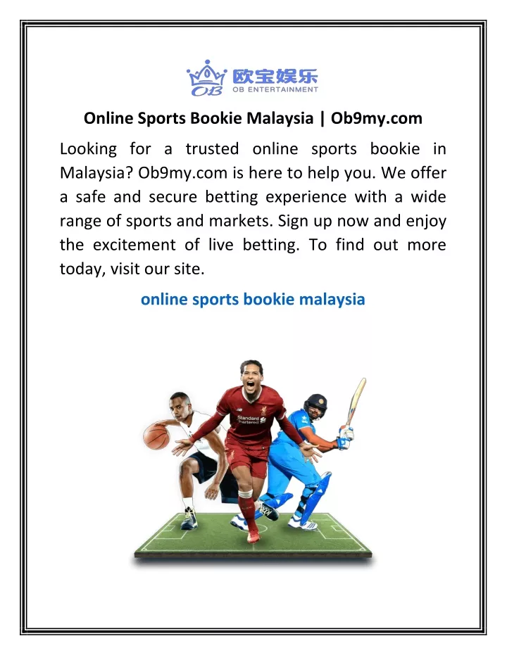 online sports bookie malaysia ob9my com