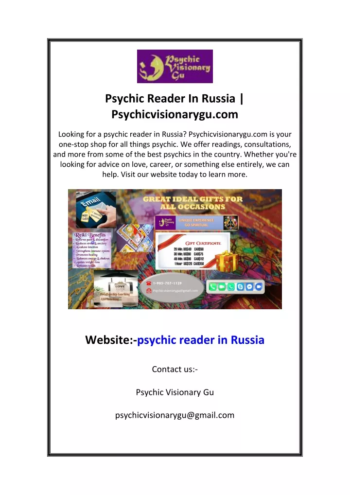 psychic reader in russia psychicvisionarygu com