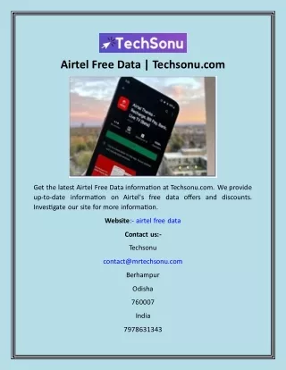 airtel free data techsonu com