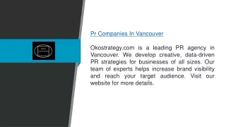 Pr Companies In Vancouver Okostrategy.com