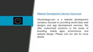 Website Development Service Vancouver Okostrategy.com