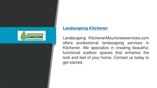 Landscaping Kitchener  Mountviewservices.com