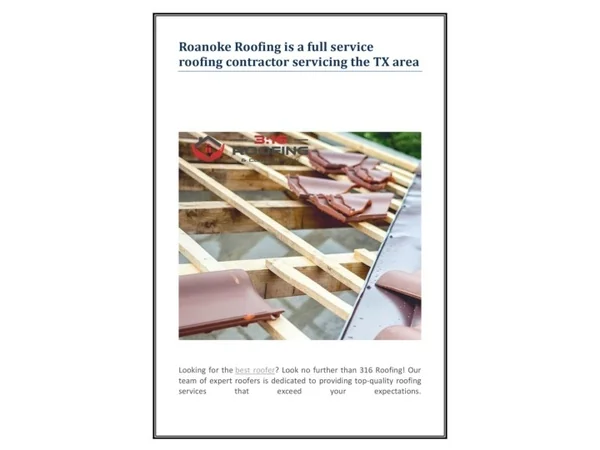 Roanoke Roofing is a full service roofing contractor servicing the TX area