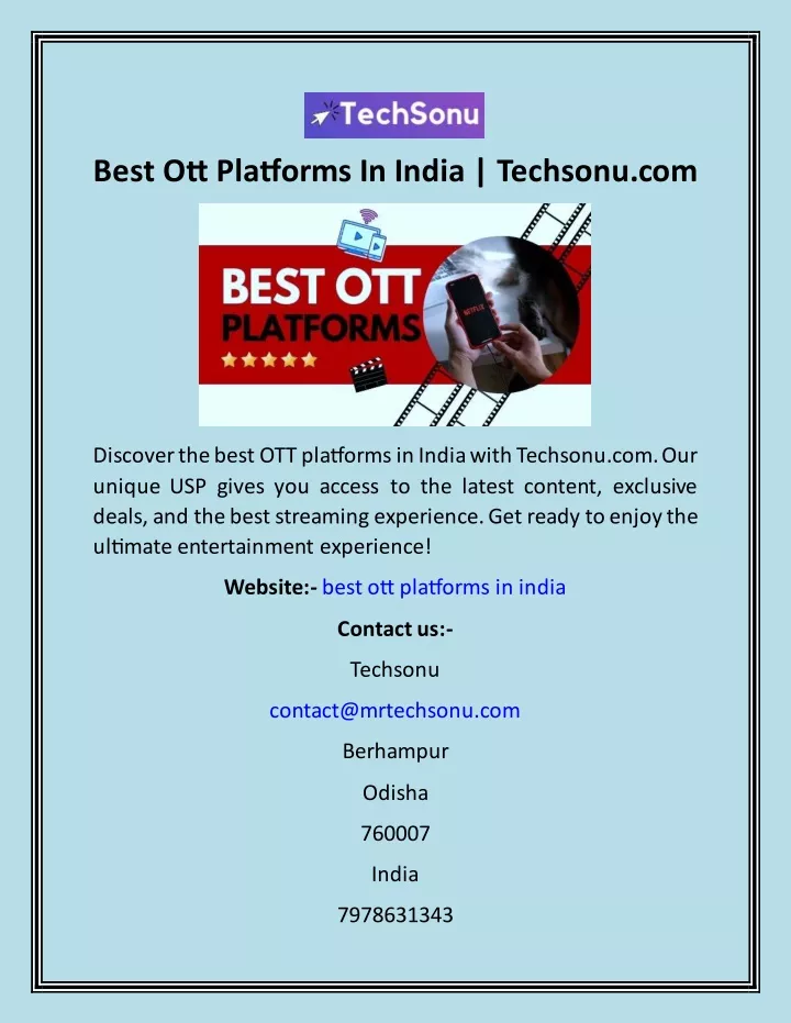 best ott platforms in india techsonu com