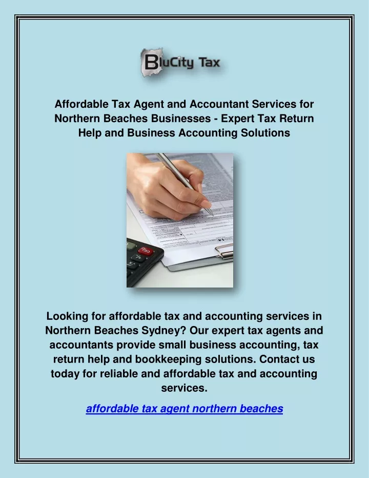 affordable tax agent and accountant services