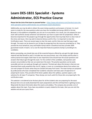 learn des 1b31 specialist systems administrator