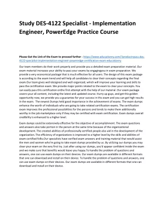 study des 4122 specialist implementation engineer